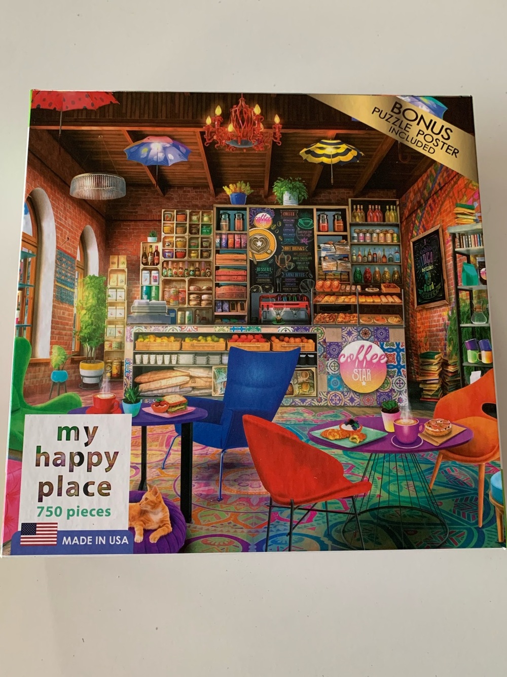 RoseArt My Happy Place Boho Coffeeshop 750 Piece Jigsaw Puzzle